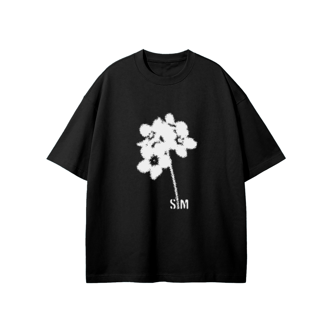 SM Floral T-shirt black front