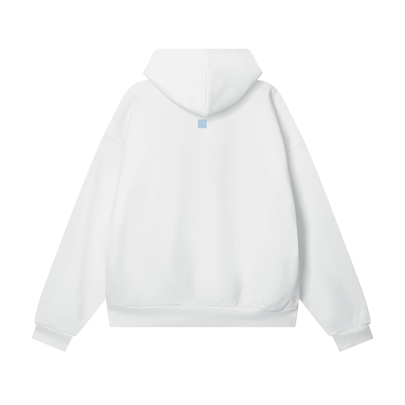 SM Baroque Bloom Hoodie white back