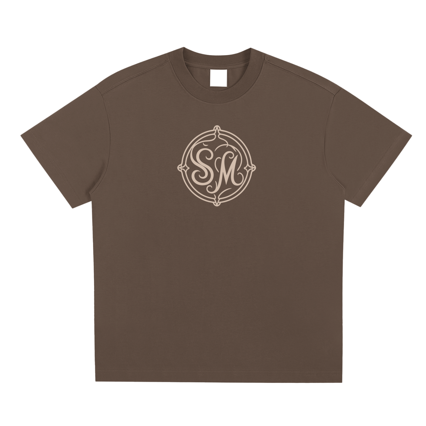 SM Emblem T-shirt brown front