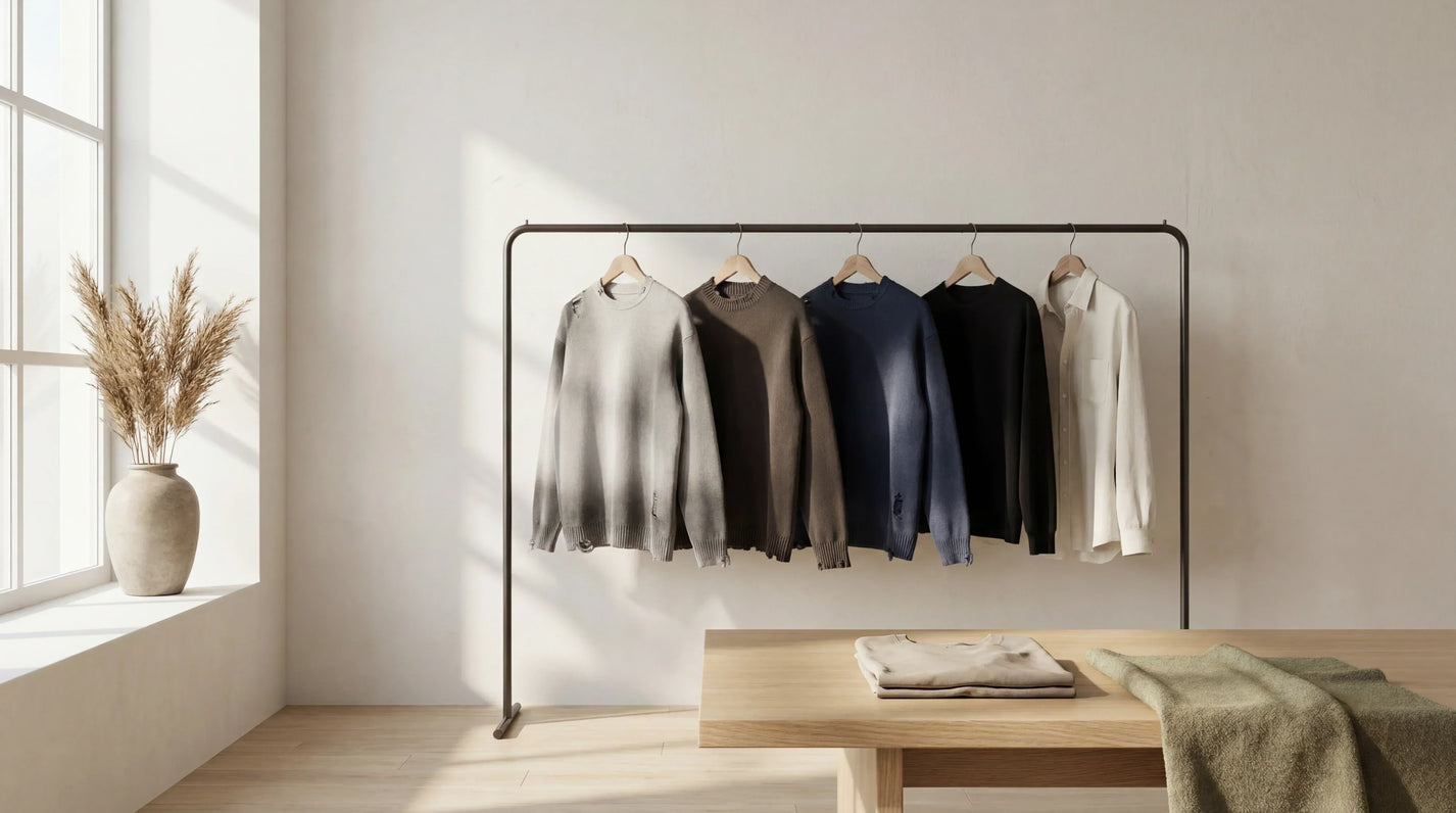 SM Sweatshirts on clothing rail