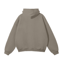SM Sig. Fleece Hoodie grey coffee back