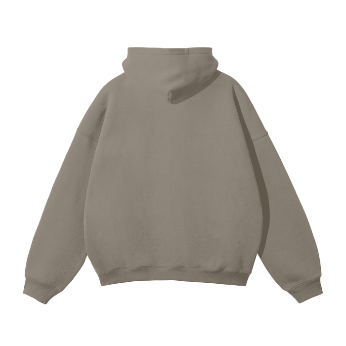 SM Sig. Fleece Hoodie grey coffee back