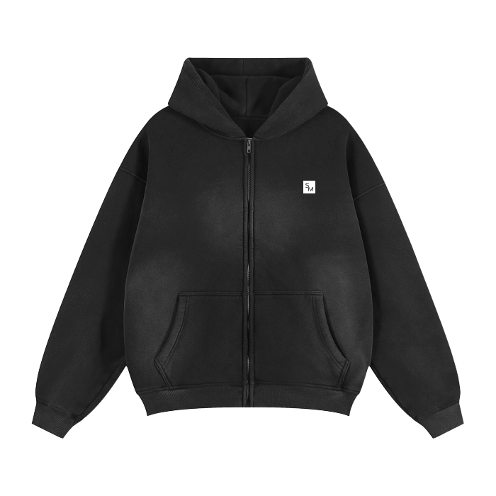 SM Sig. Boxy Hoodie black front
