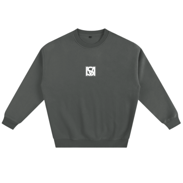 SM Fleece Sweatshirt stone grey front