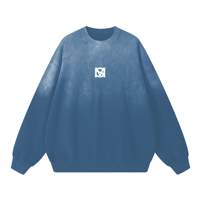SM Monkey Wash Sweatshirt denim front