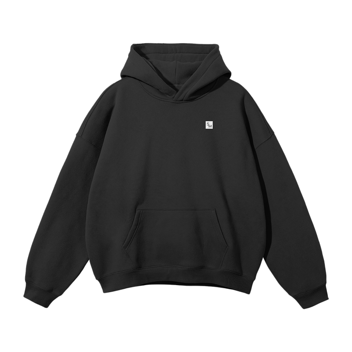 SM Sig. Fleece Hoodie black front