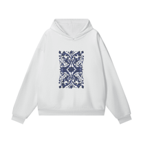 SM Baroque Bloom Hoodie white front