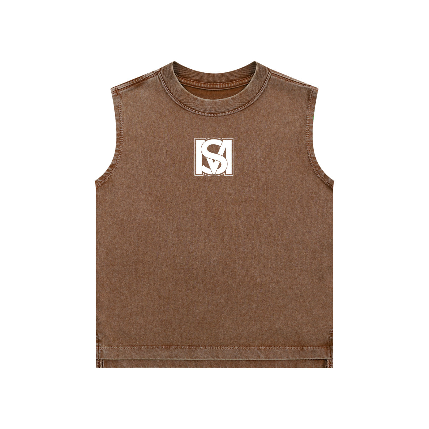 SM Snow Washed Kids Tank Top coffee front