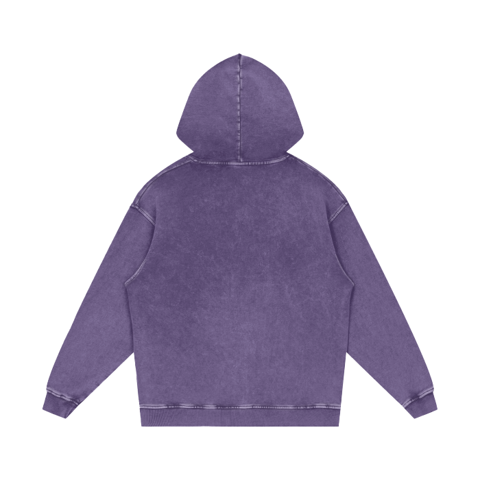 SM Sig. Acid Wash Oversized Hoodie purple back