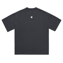 SM Sig. Knitted Round Neck T-Shirt grey back
