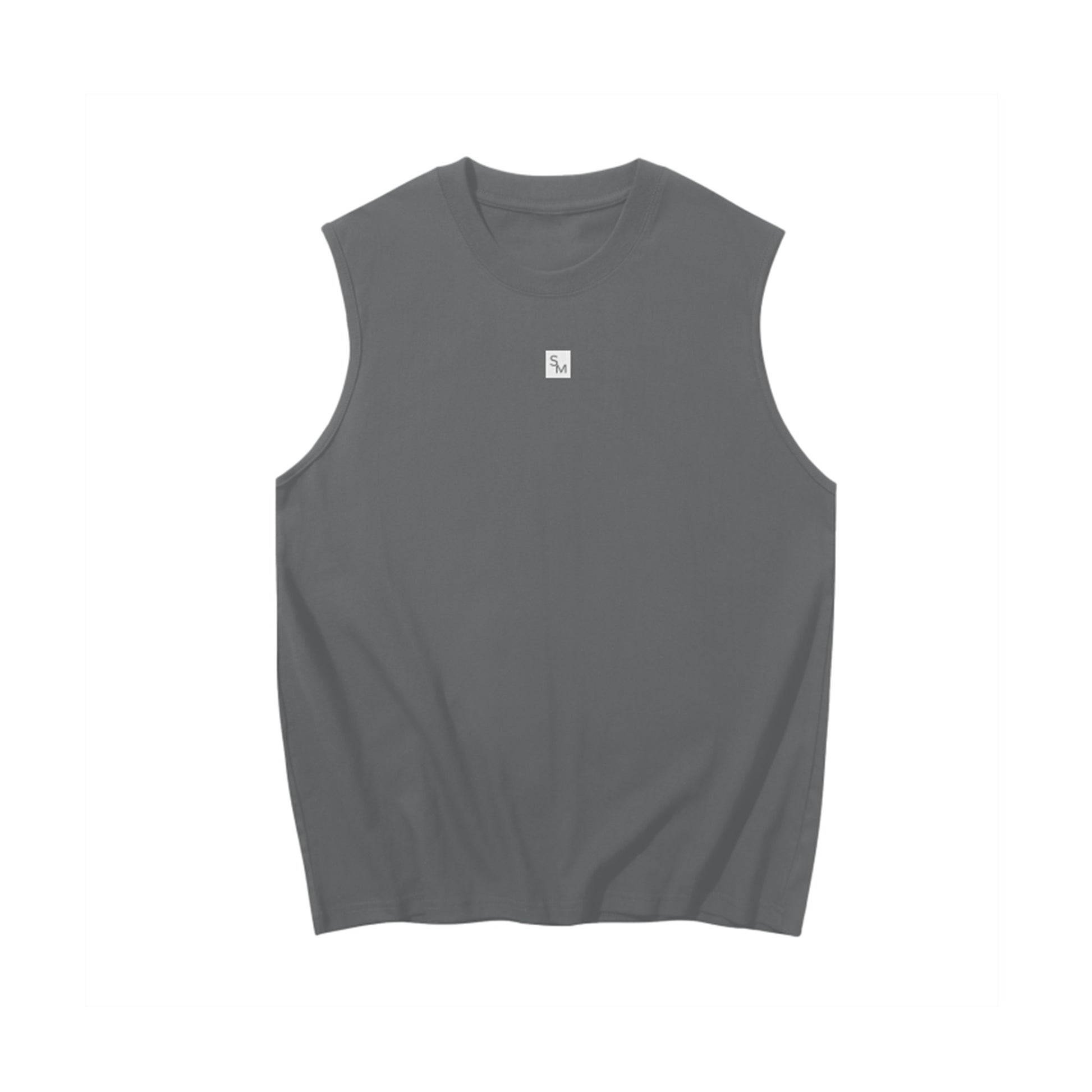 SM Sig. Sleeveless Tank Top grey front