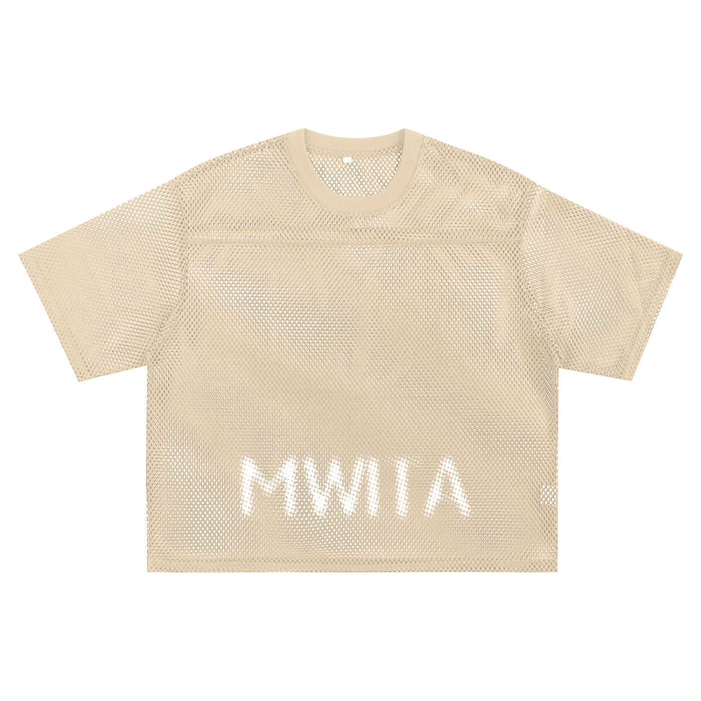 SM Mesh Boxy T-shirt beige front