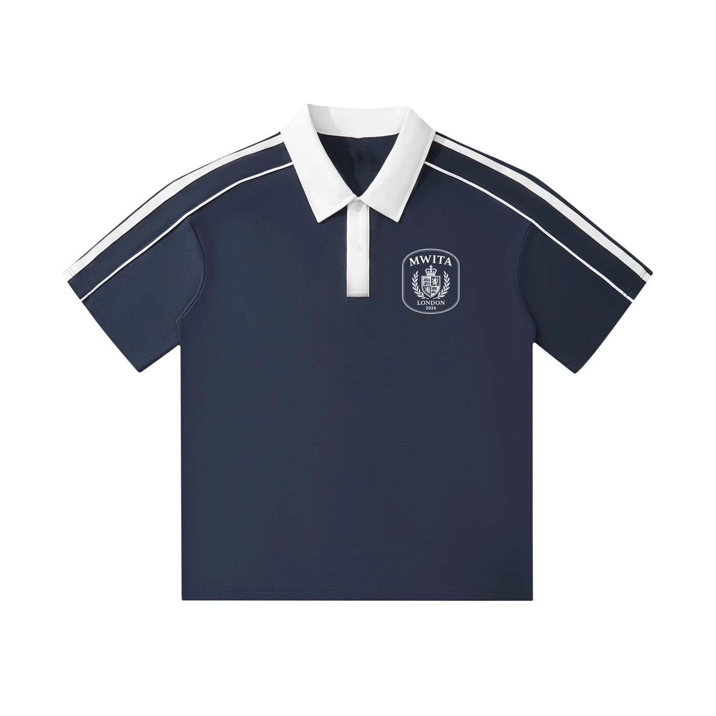 SM Royal Emblem Polo T-shirt navy front