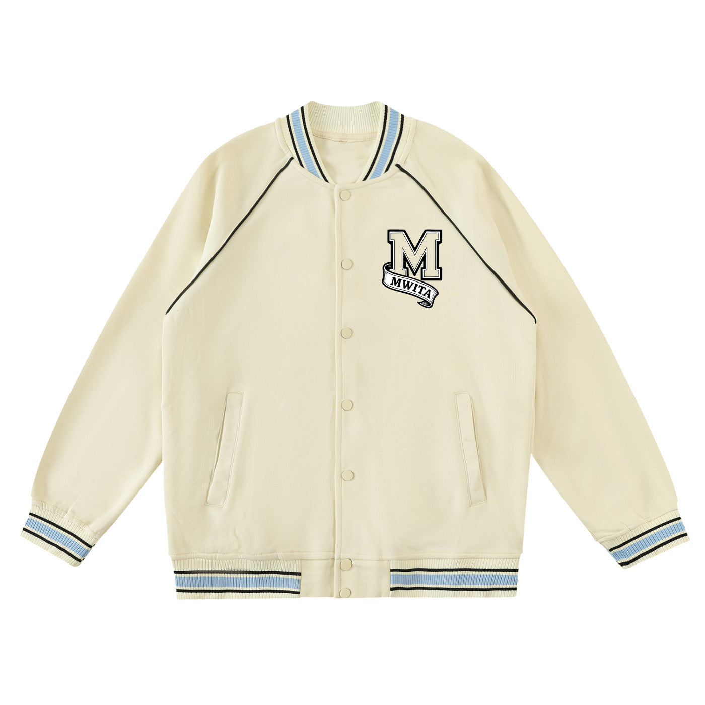 SM Varsity Jacket beige front