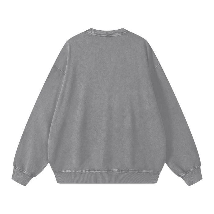 SM Acid Wash Sweatshirt grey back