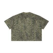 SM Leopard Print Boxy T-shirt green back