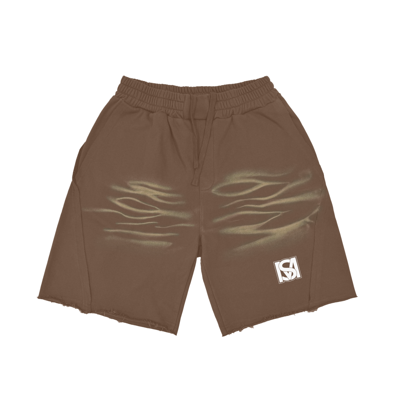 SM Vintage Washed Shorts Coffee front
