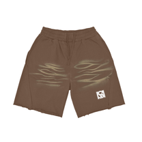 SM Vintage Washed Shorts Coffee front