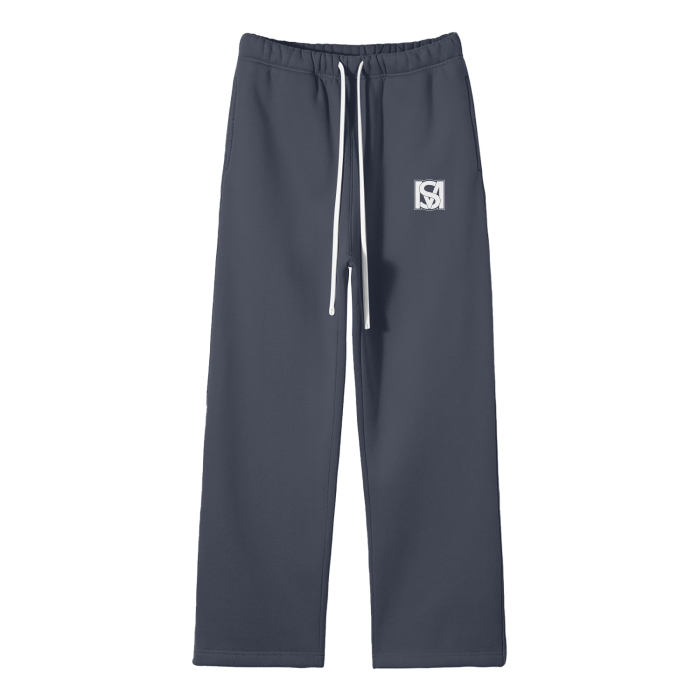 SM Fleece Straight Leg Trousers navy front