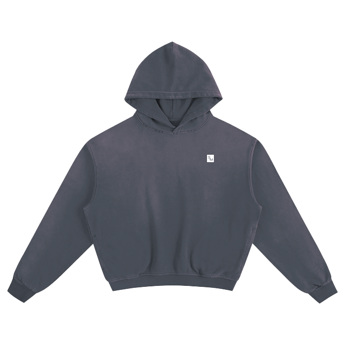SM Sunfade Boxy Hoodie chambray front