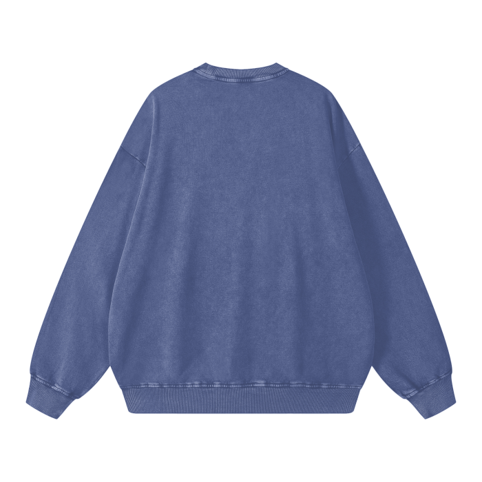 SM Acid Wash Sweatshirt blue back