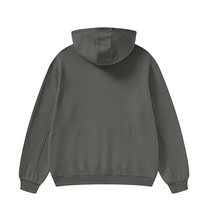 SM Sig. High Neck Fleece Hoodie dark grey back