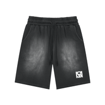 SM Monkey Washed Shorts black front