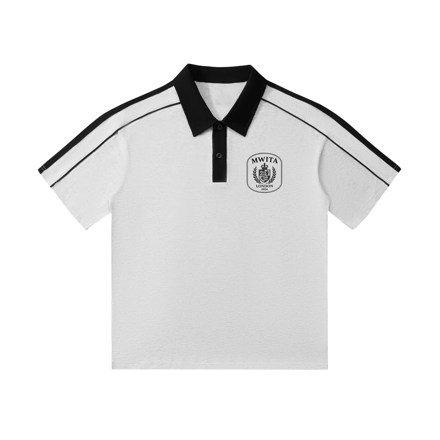 SM Royal Emblem Polo T-shirt grey front