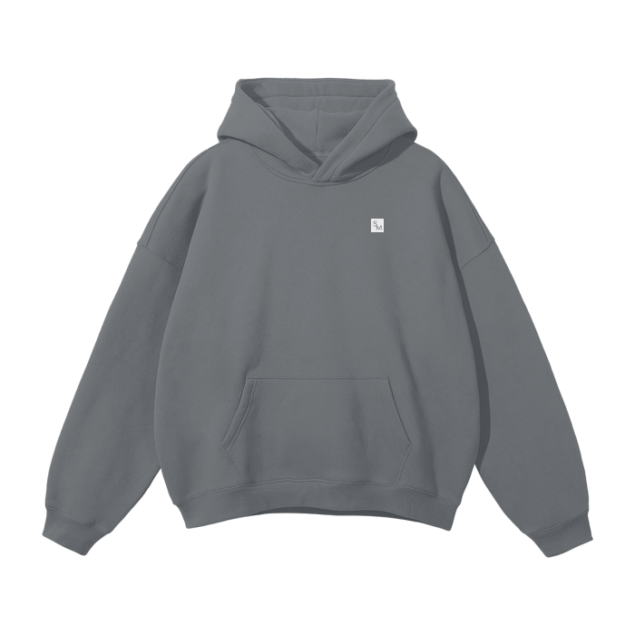 SM Sig. Fleece Hoodie grey front