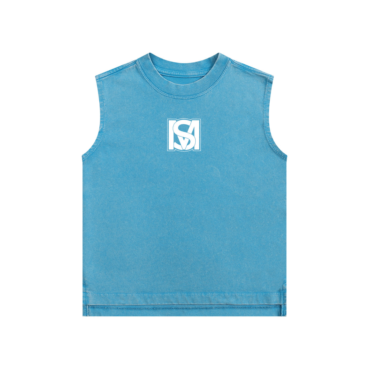 SM Snow Washed Kids Tank Top blue front