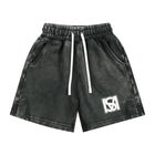 SM Snow Washed Kids Shorts charcoal front