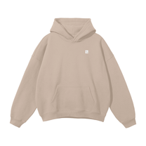 SM Sig. Fleece Hoodie grey apricot front