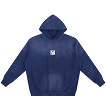 SM Sunfade Fleeced Hoodie oxford navy front