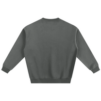 SM Fleece Sweatshirt stone grey back