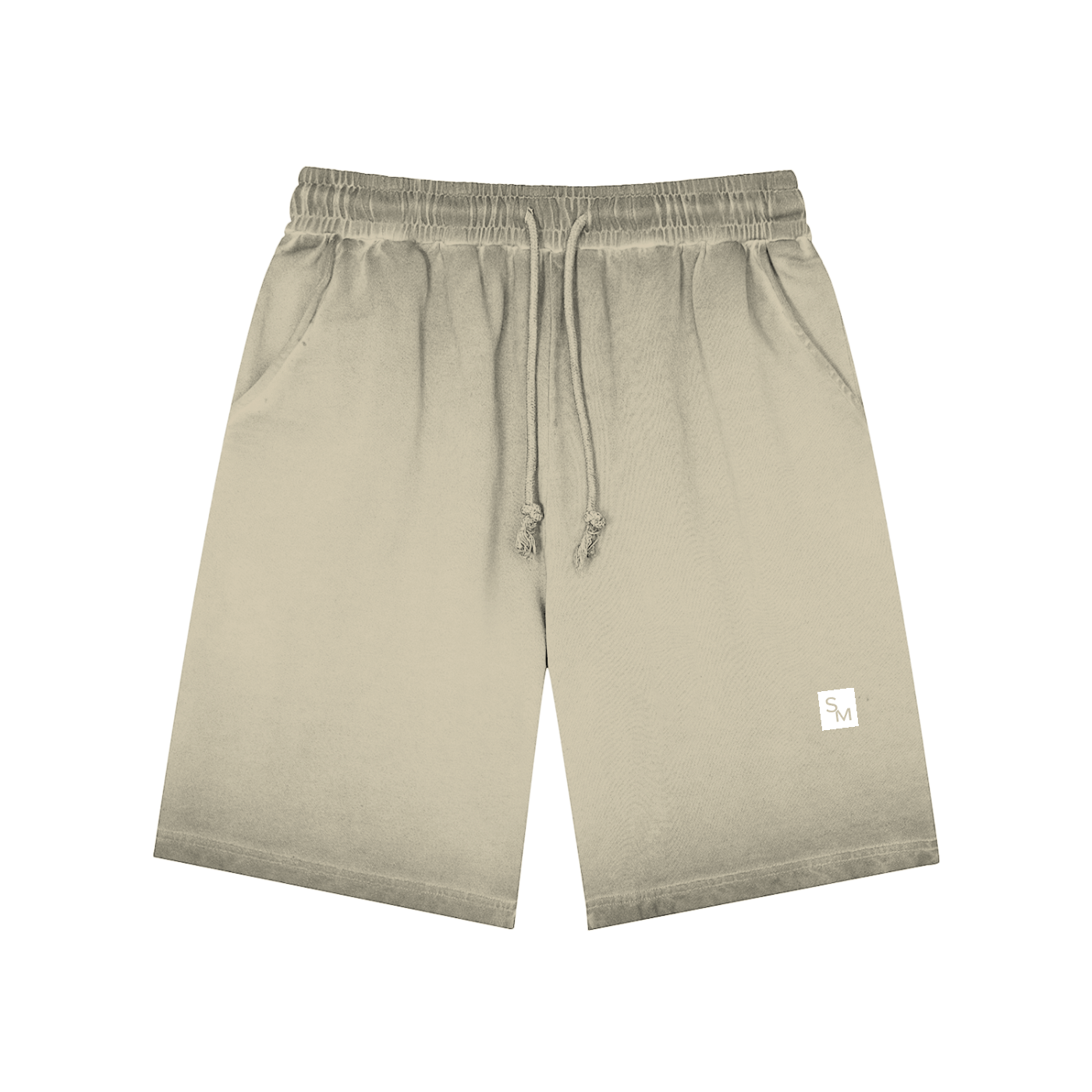 SM Sig. Reverse Dyed Shorts sand front