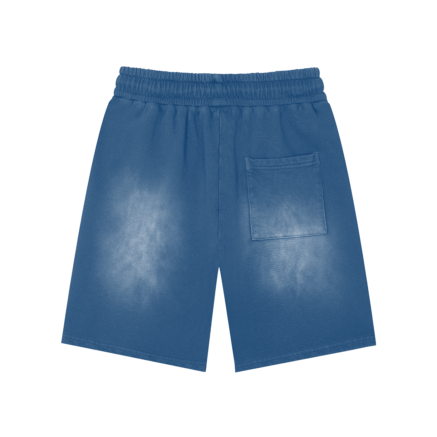 SM Monkey Washed Shorts blue back
