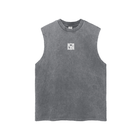 SM Snow Washed Hem Tank Top grey front