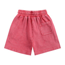 SM Snow Washed Kids Shorts watermelon red back