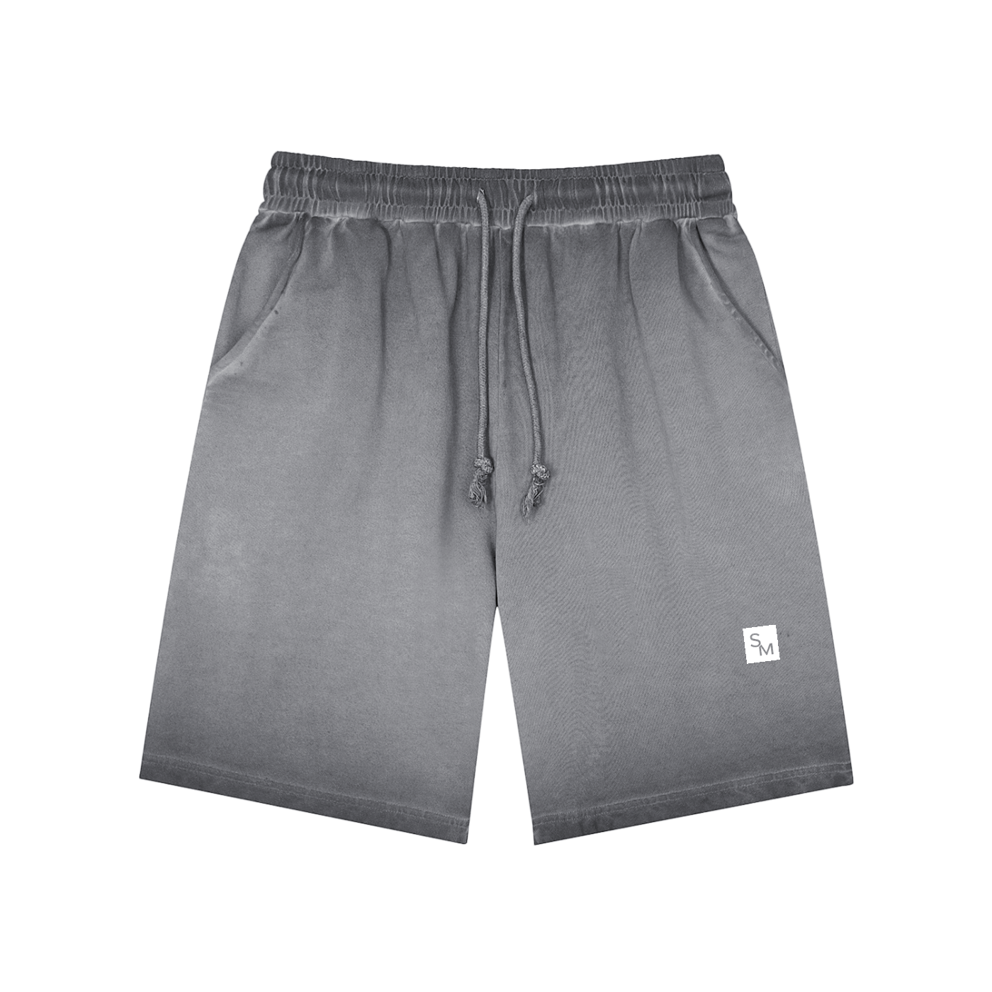 SM Sig. Reverse Dyed Shorts charcoal front