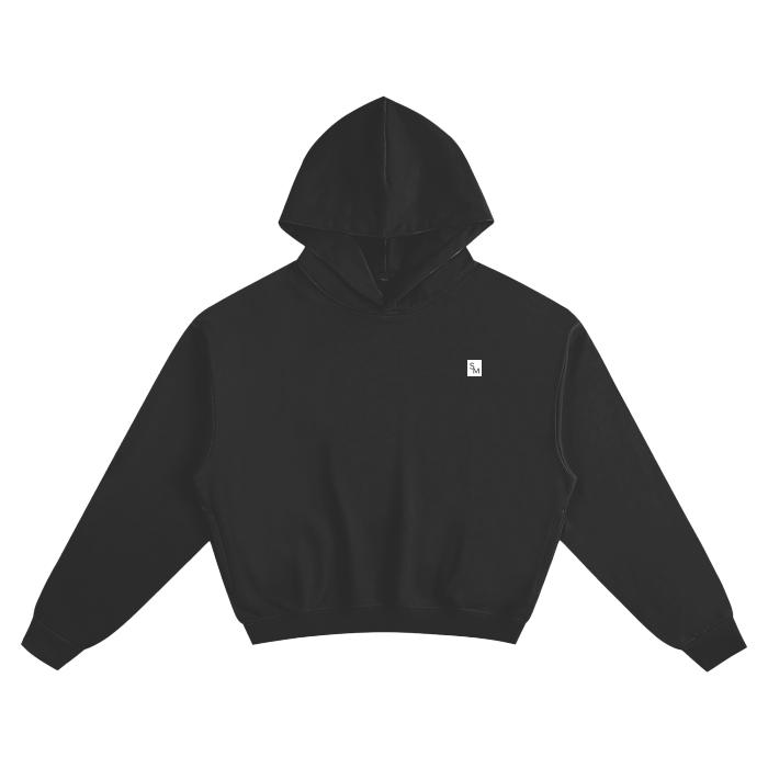 SM Sig. Boxy Hoodie black front