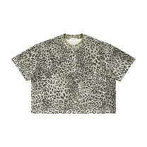 SM Leopard Print Boxy T-shirt grey front