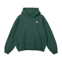 SM Sig. Fleece Hoodie eden green front