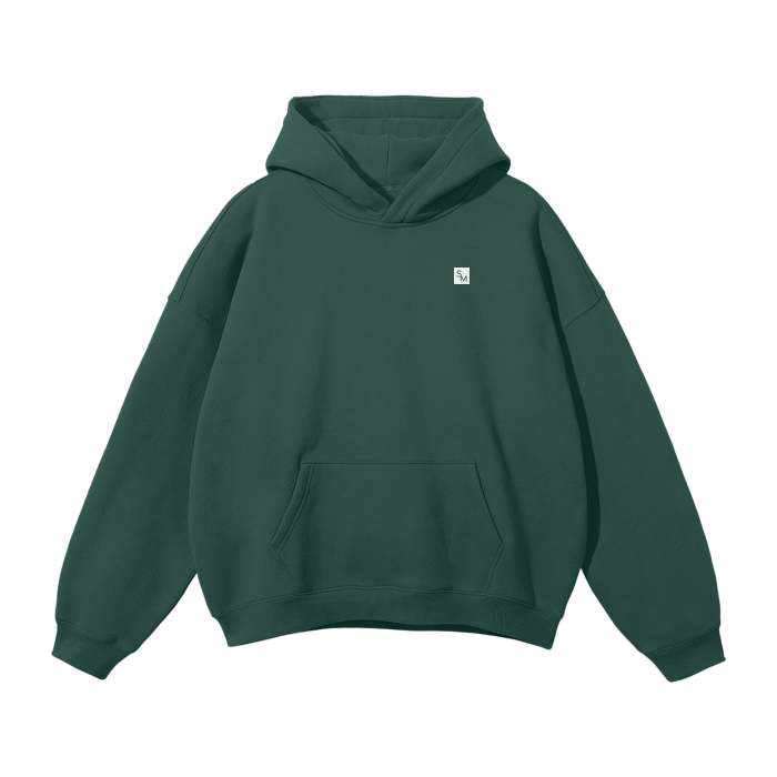 SM Sig. Fleece Hoodie eden green front