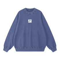 SM Acid Wash Sweatshirt blue front