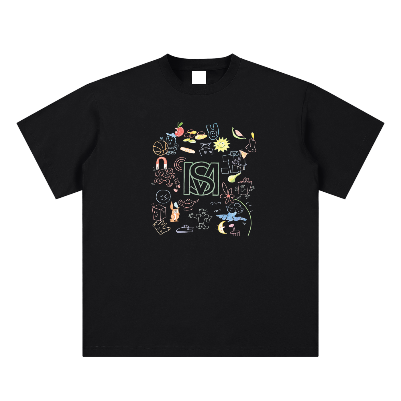 SM Doodle Dreams T-shirt black front