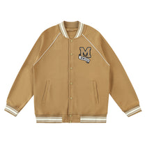SM Varsity Jacket camel front
