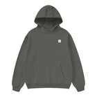 SM Sig. High Neck Fleece Hoodie dark grey front