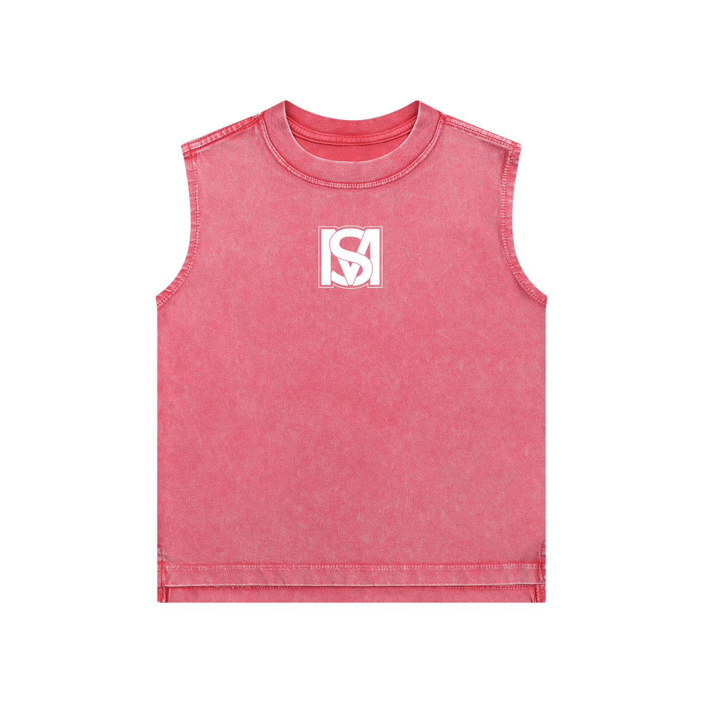 SM Snow Washed Kids Tank Top watermelon red front