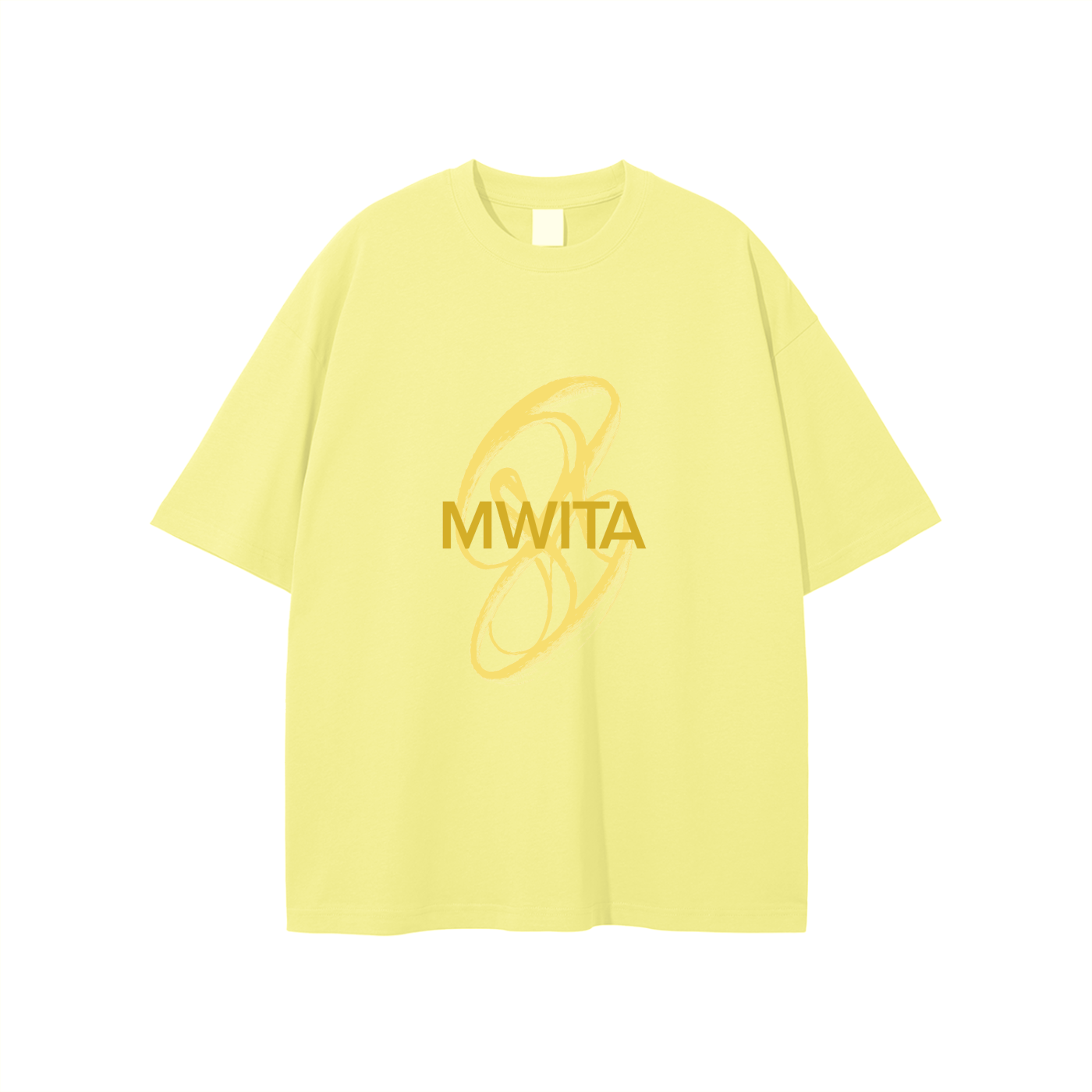 SM Swirl T-shirt Yellow front
