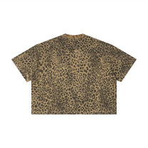 SM Leopard Print Boxy T-shirt brown back